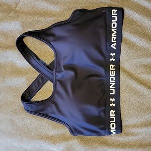 Navy Under Armour sports bra (large)